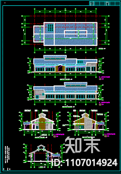 湿地茶馆外立面改造建筑图施工图下载【ID:1107014924】