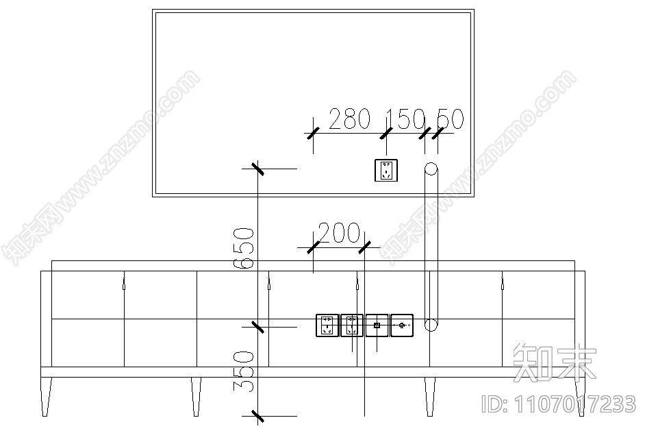 插座平立面图例施工图下载【ID:1107017233】