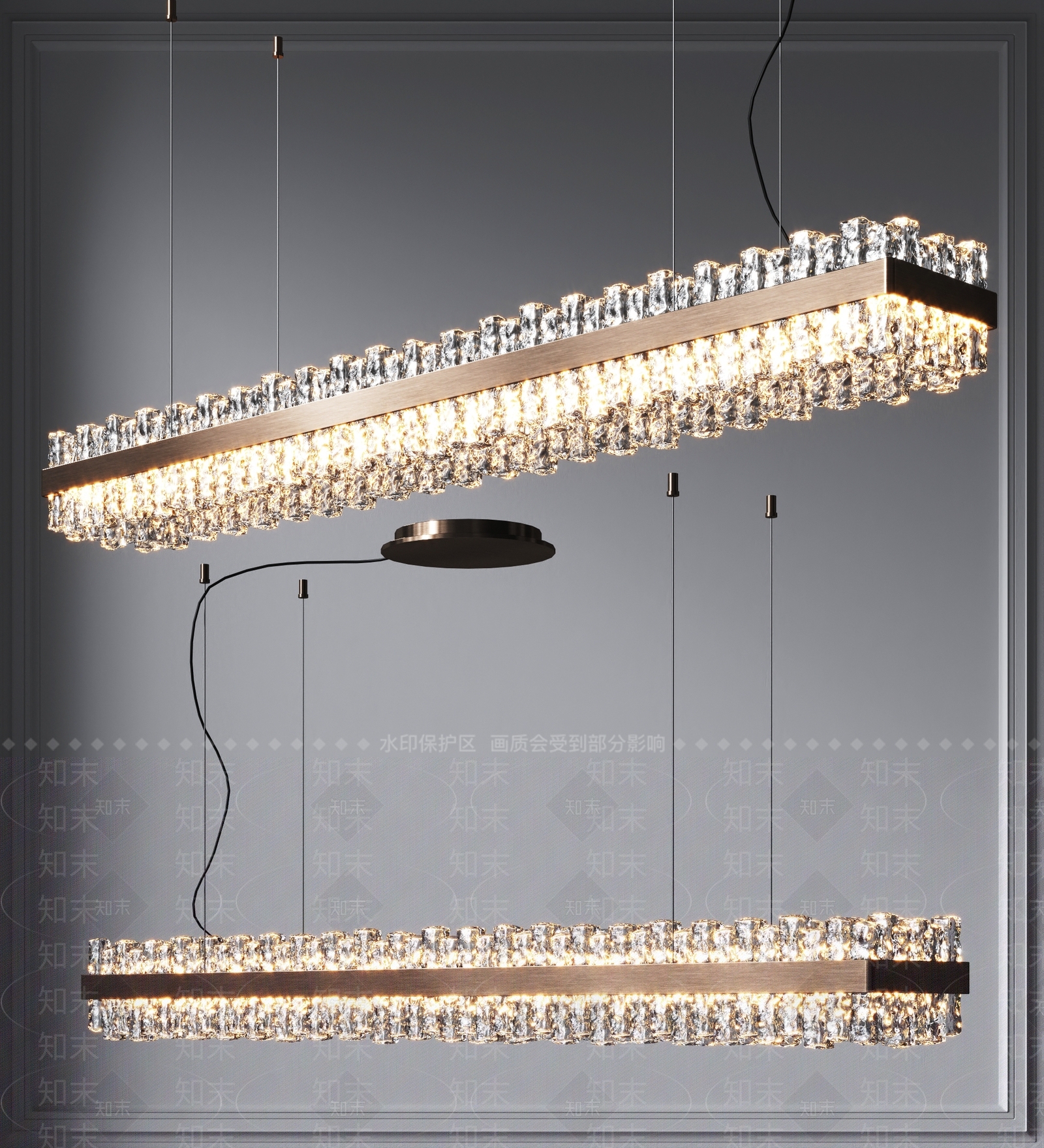 现代吊灯3D模型下载【ID:1107020134】