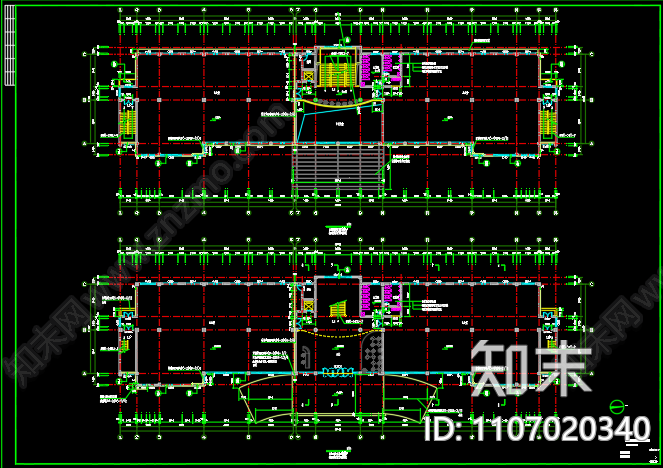 开发区办公楼建筑图设计低版本施工图下载【ID:1107020340】