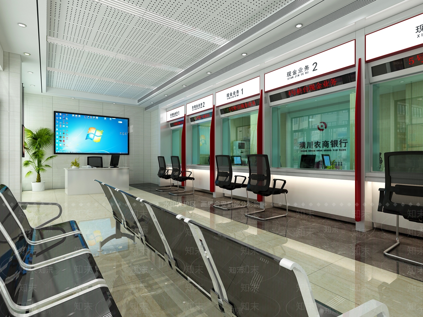 现代银行大厅3D模型下载【ID:1107023907】
