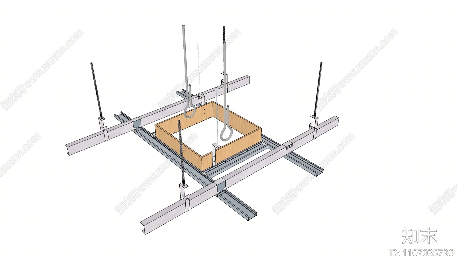 现代吊顶检修口SU模型下载【ID:1107035736】