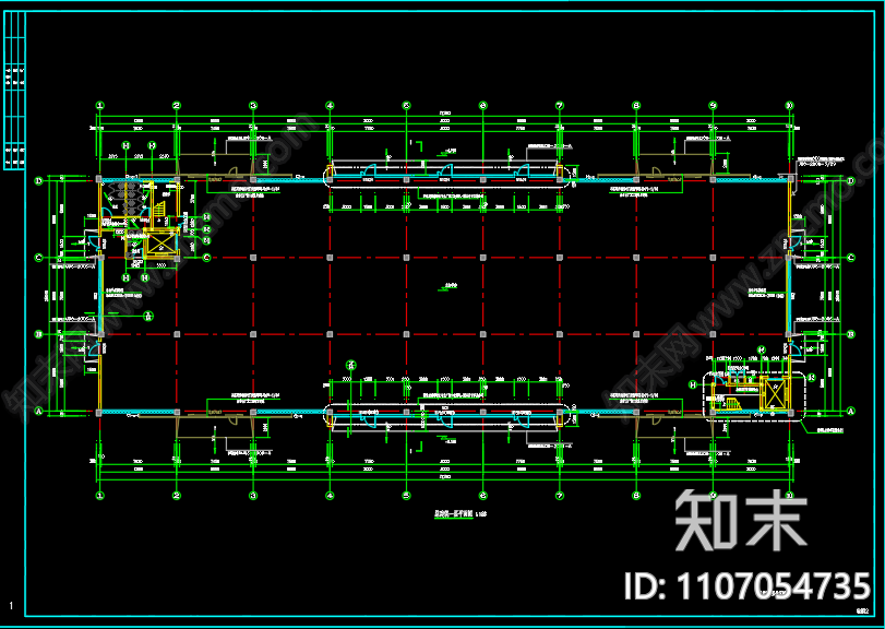 某办公楼装修建筑图设计cad施工图下载【ID:1107054735】