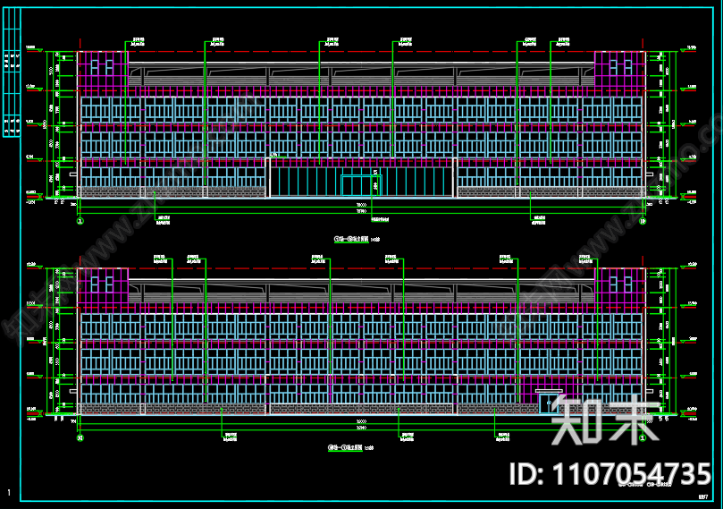 某办公楼装修建筑图设计cad施工图下载【ID:1107054735】