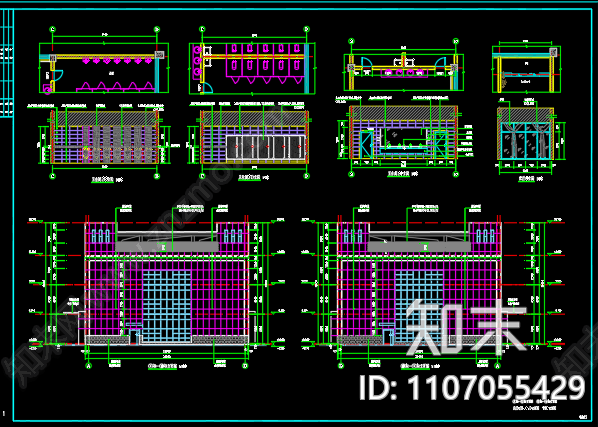 某宿舍楼装修建筑图设计cad施工图下载【ID:1107055429】