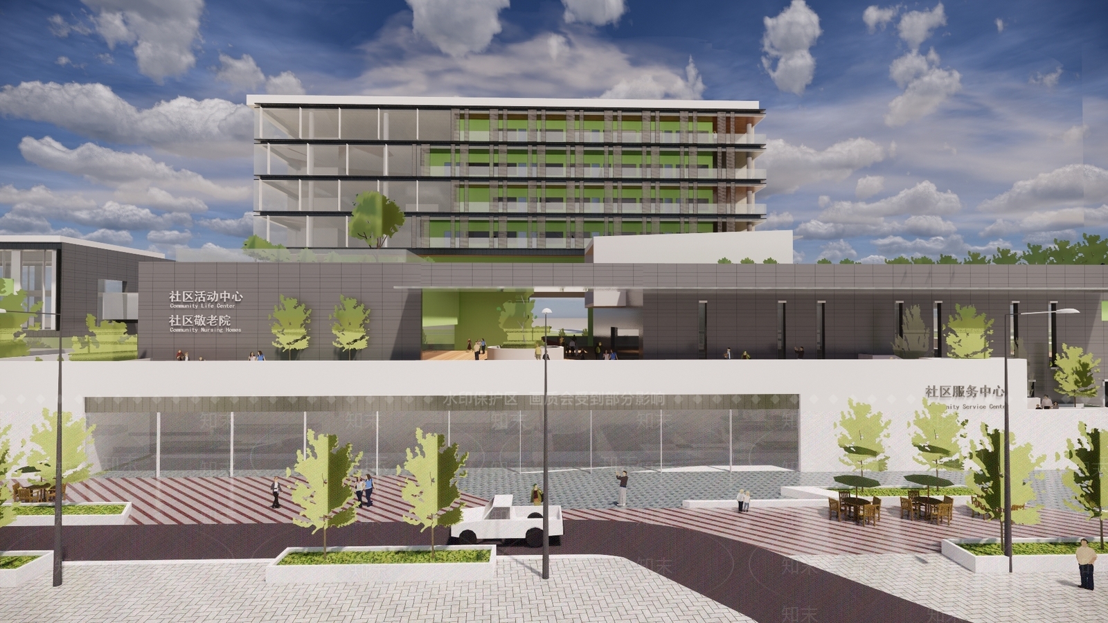 现代社区活动中心SU模型下载【ID:1107056420】