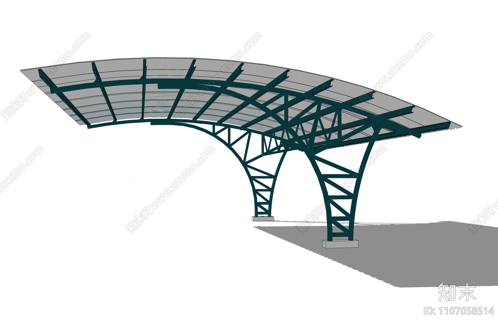 现代遮阳棚SU模型下载【ID:1107058514】
