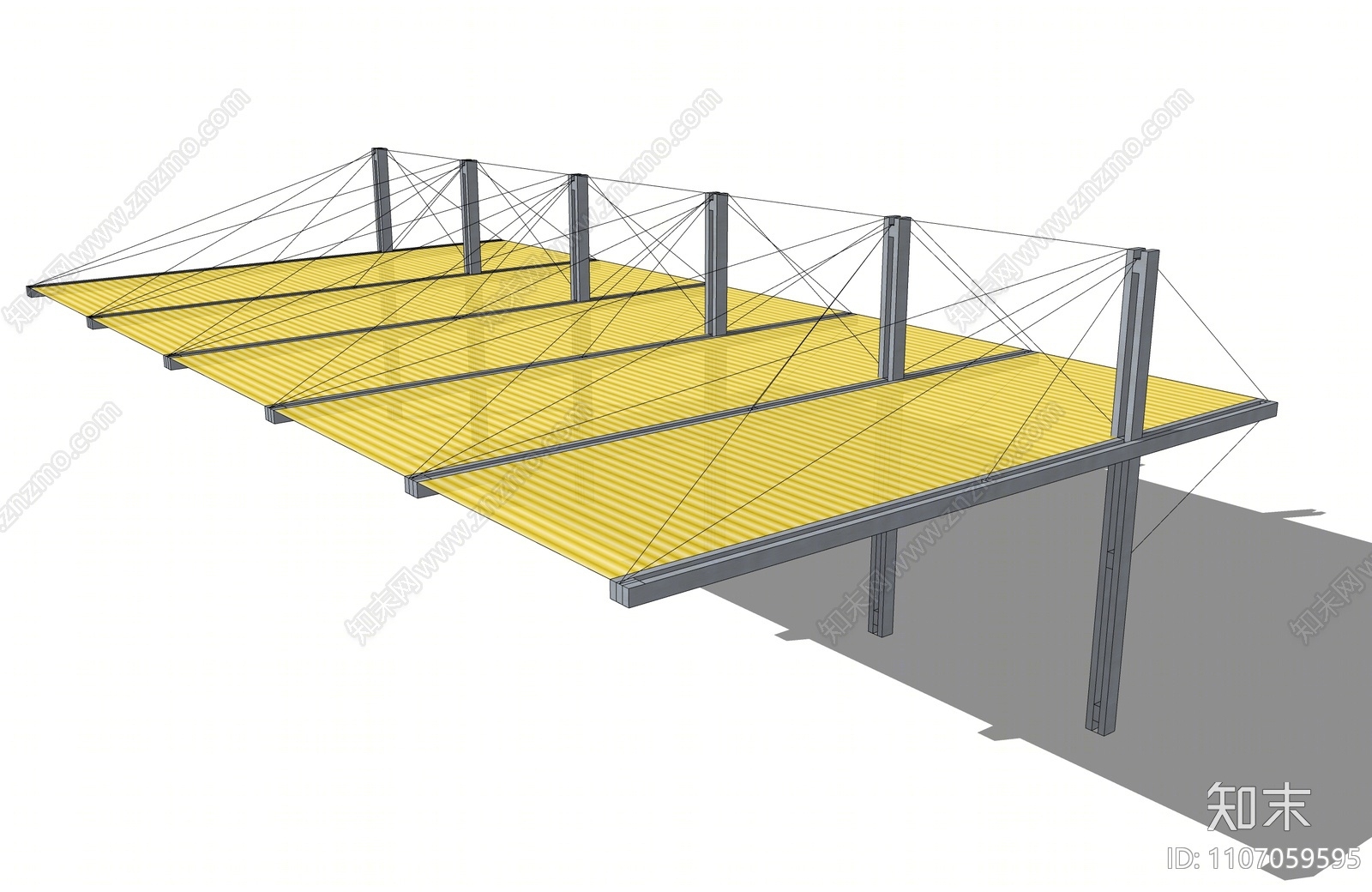 现代遮阳棚SU模型下载【ID:1107059595】