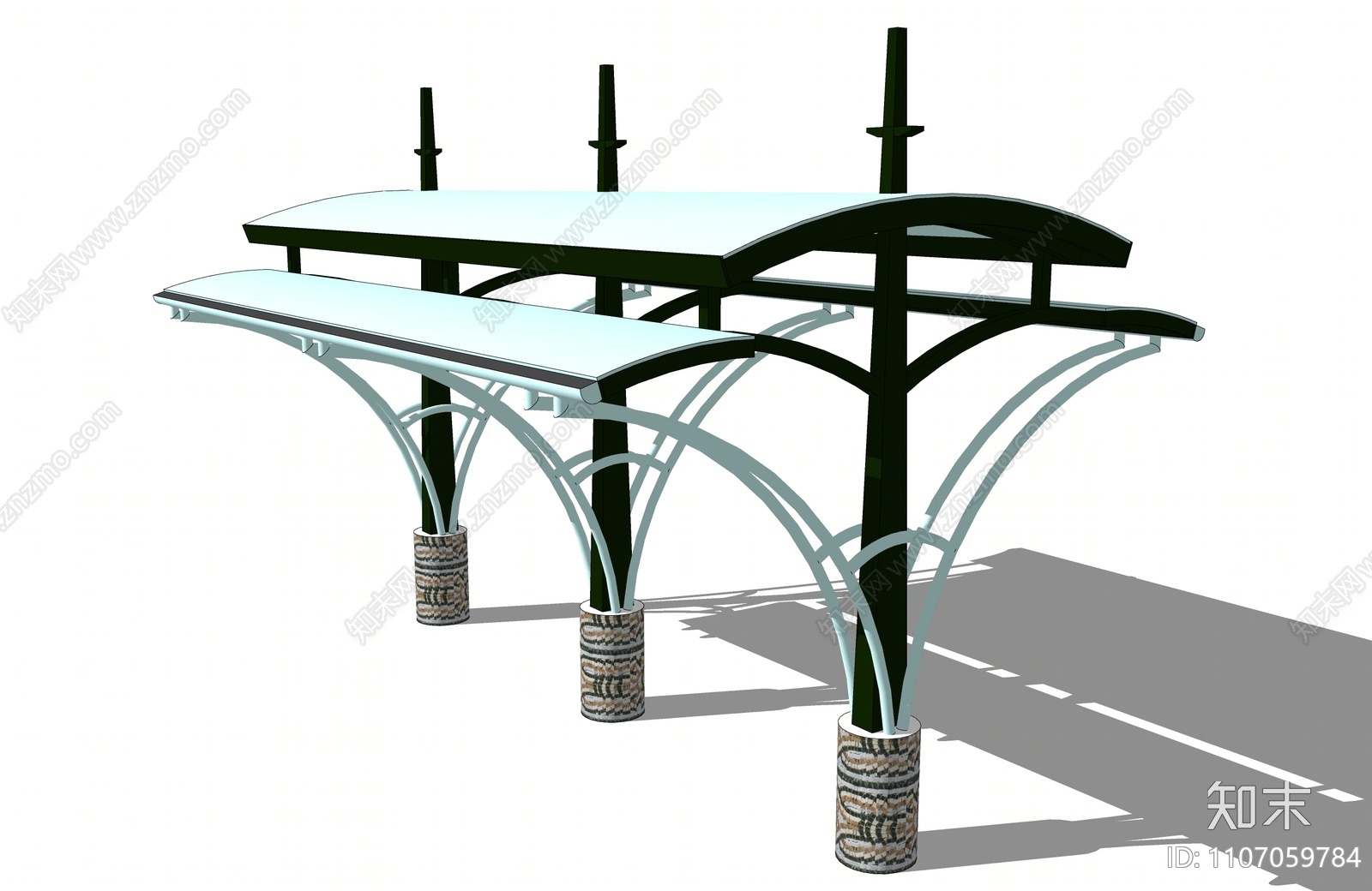 现代遮阳棚SU模型下载【ID:1107059784】