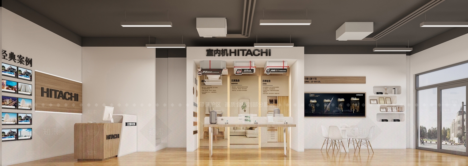 现代空调专卖店3D模型下载【ID:1107082480】