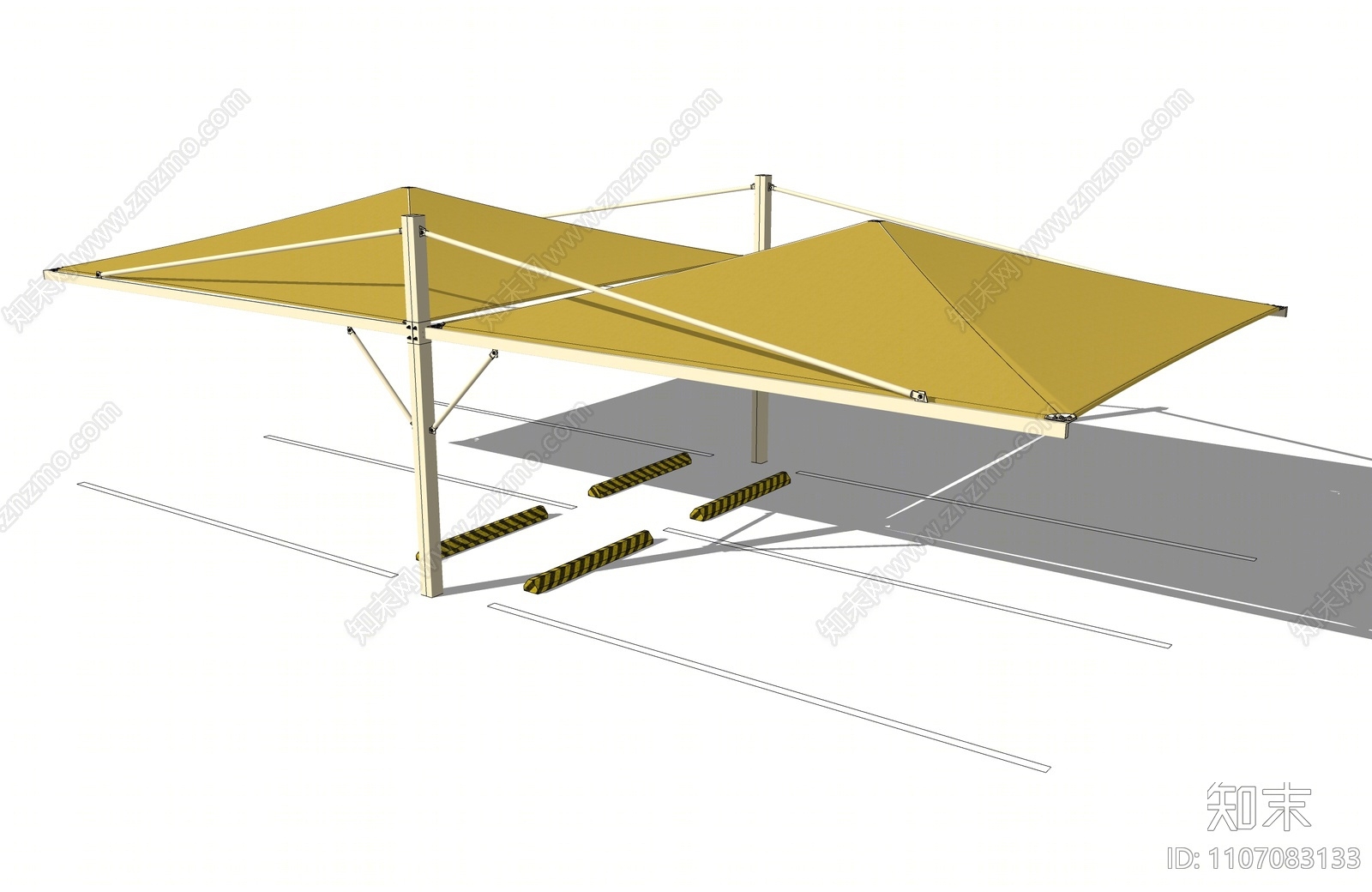 现代遮阳棚SU模型下载【ID:1107083133】