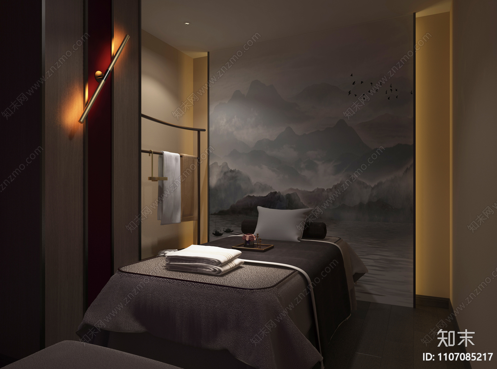 新中式养生会所CADcad施工图下载【ID:1107085217】