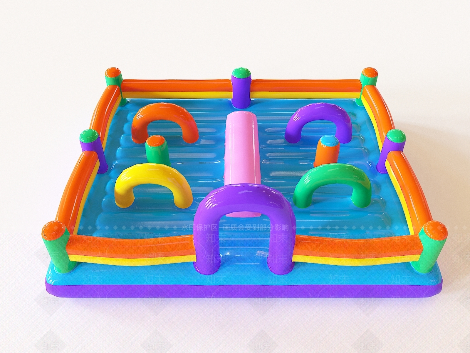 现代充气城堡3D模型下载【ID:1107102225】