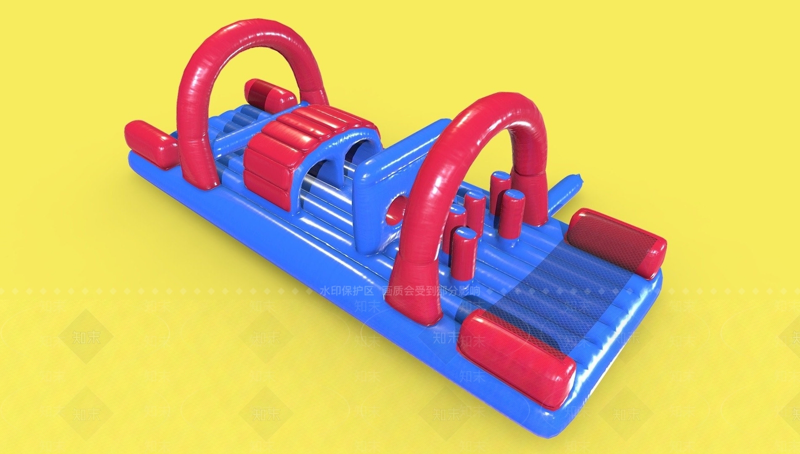 现代充气城堡3D模型下载【ID:1107102386】