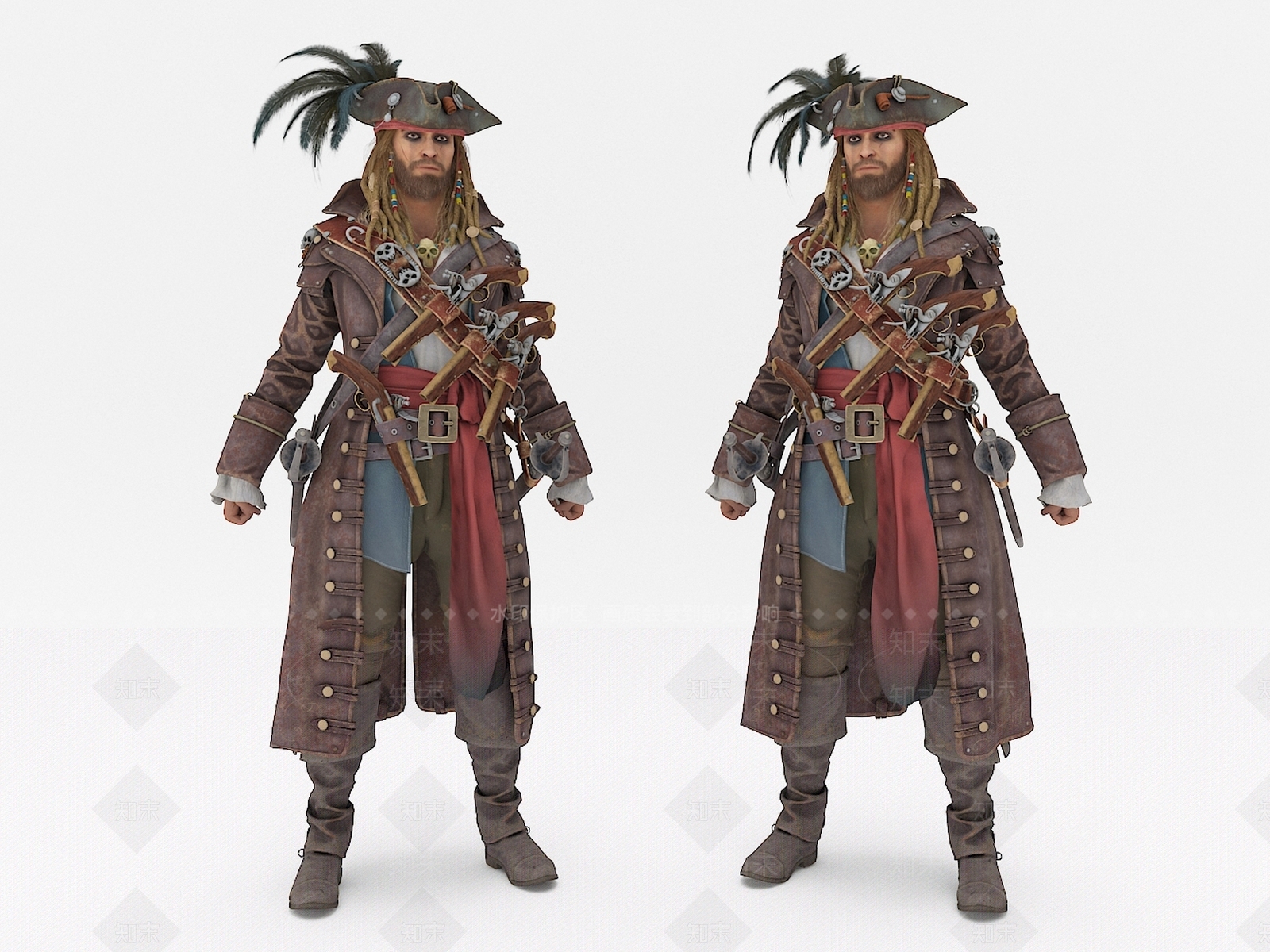 杰克船长3D模型下载【ID:1107102814】