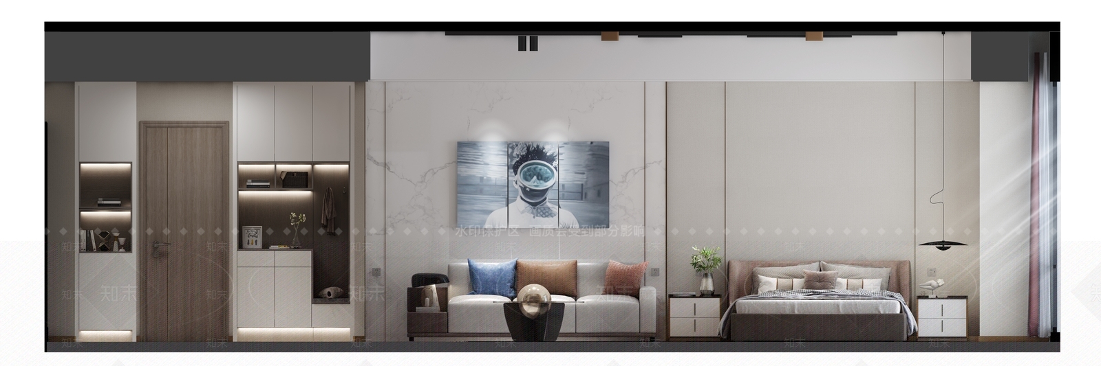 现代单身公寓3D模型下载【ID:1107119832】