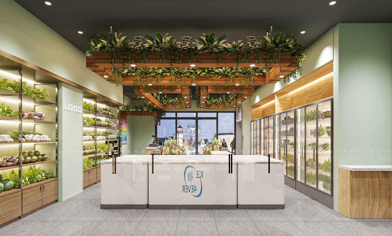 现代水果超市3D模型下载【ID:1107120890】