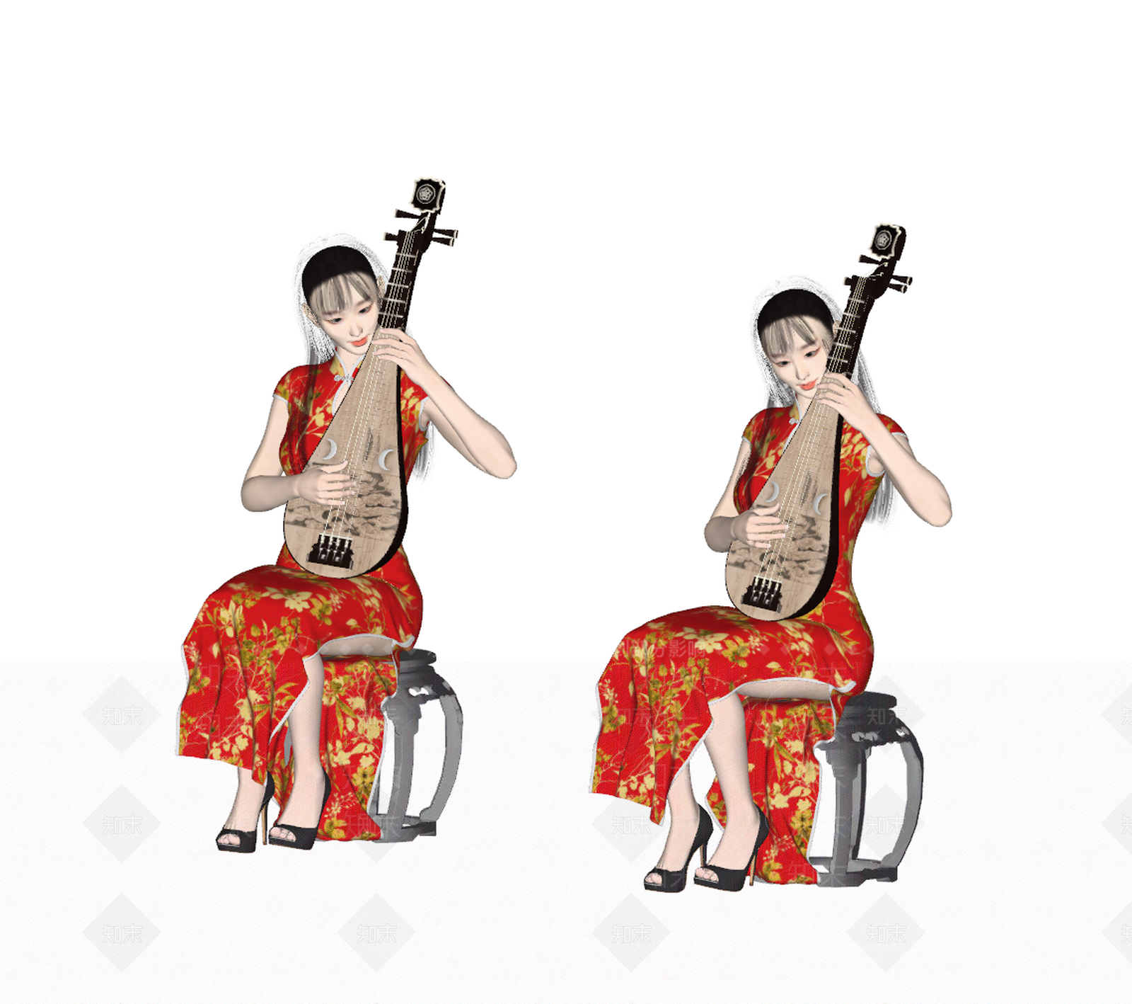 现代女人SU模型下载【ID:1107121803】