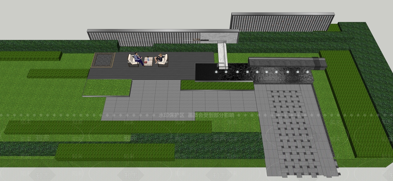现代景观小品SU模型精品下载_SketchUp模型_知末网