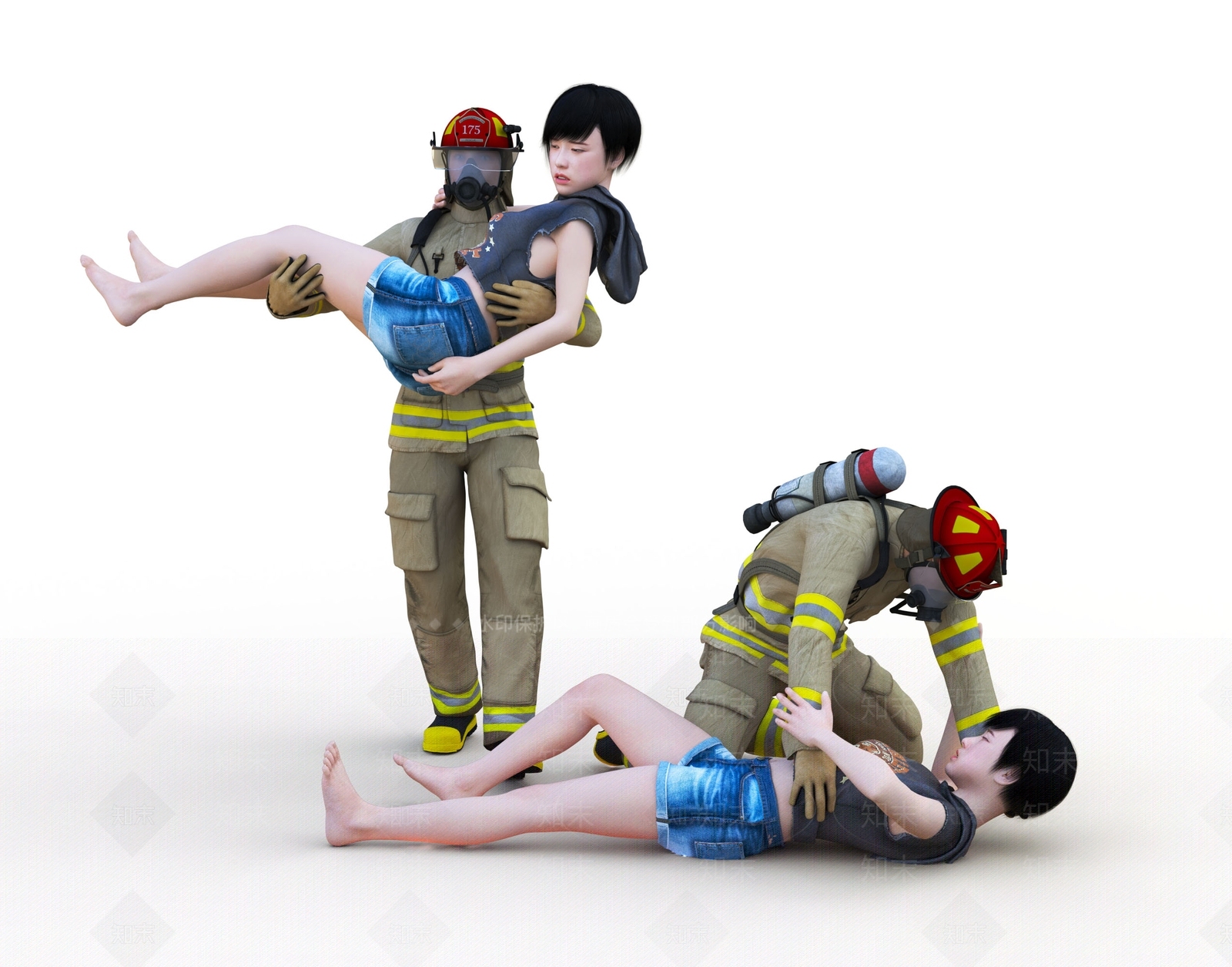 现代救援人员3D模型下载【ID:1107135604】