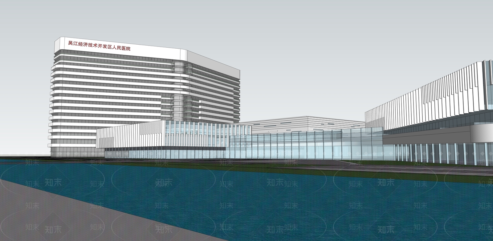 现代医疗建筑SU模型下载【ID:1107139657】