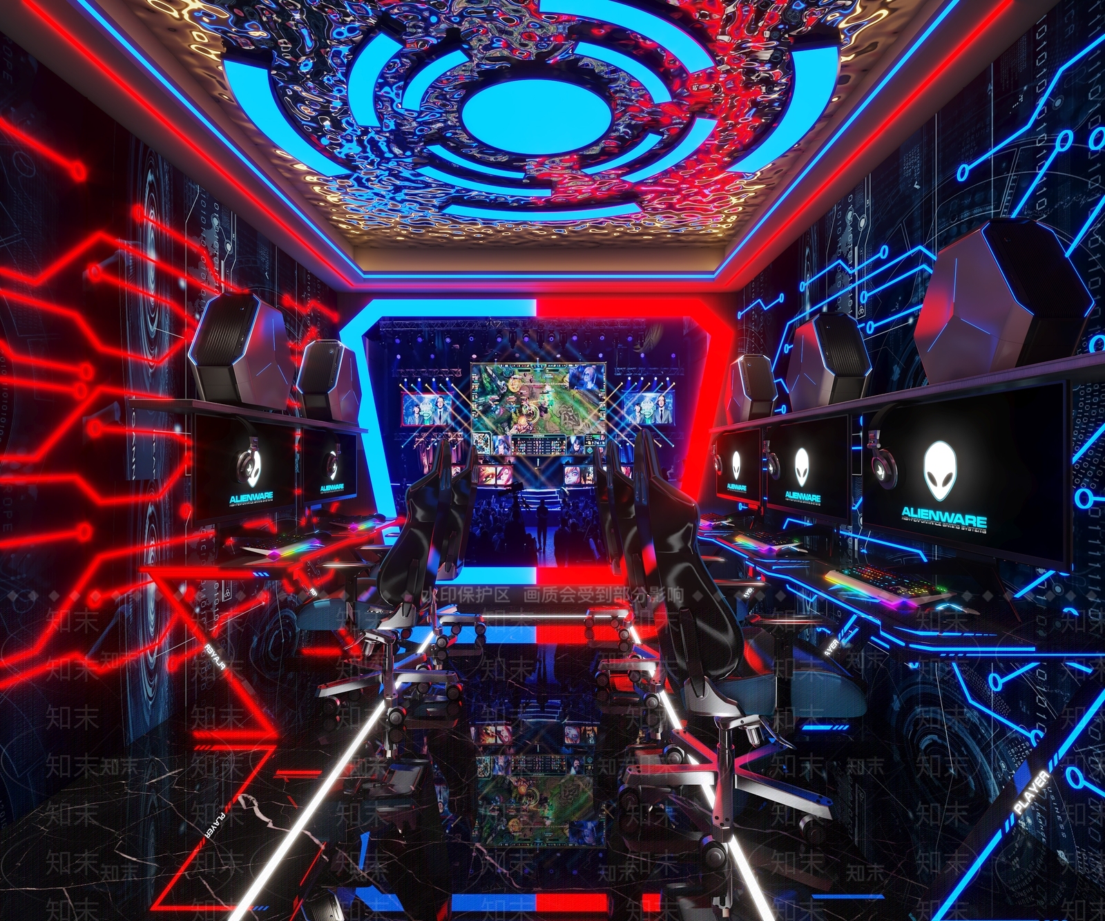 现代电竞房3D模型下载【ID:1107140431】