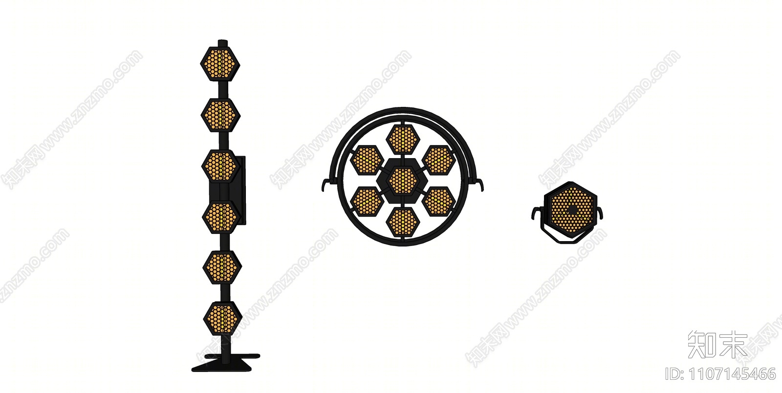 现代舞台灯SU模型下载【ID:1107145466】