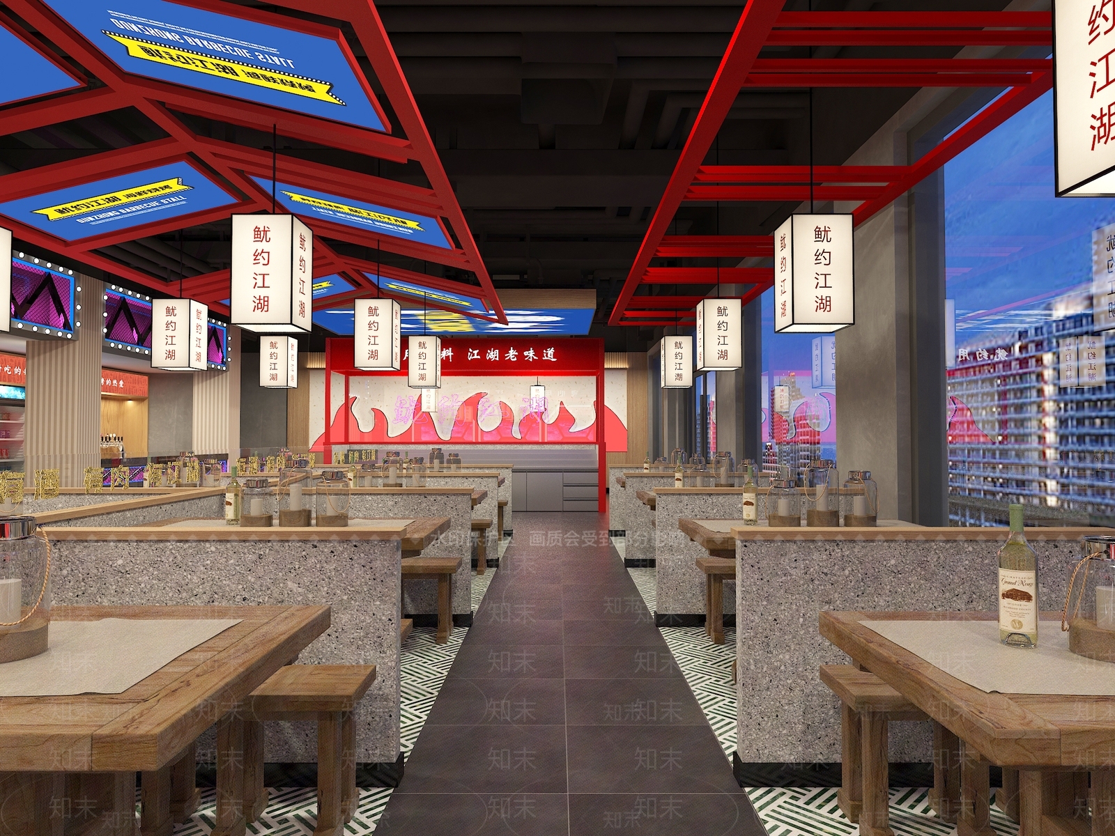 现代烧烤店3D模型下载【ID:1107433532】