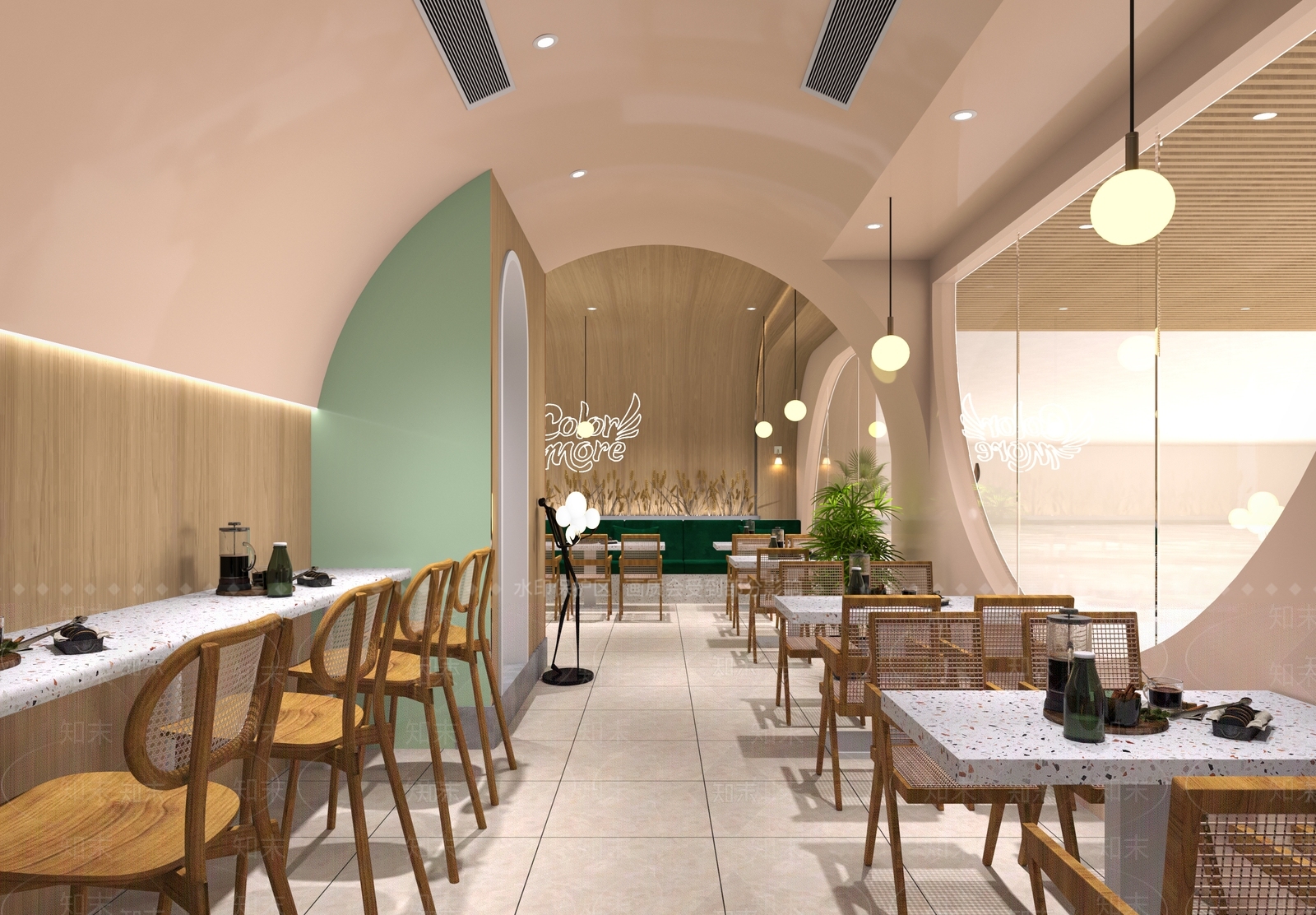 北欧奶茶店3D模型下载【ID:1107152436】