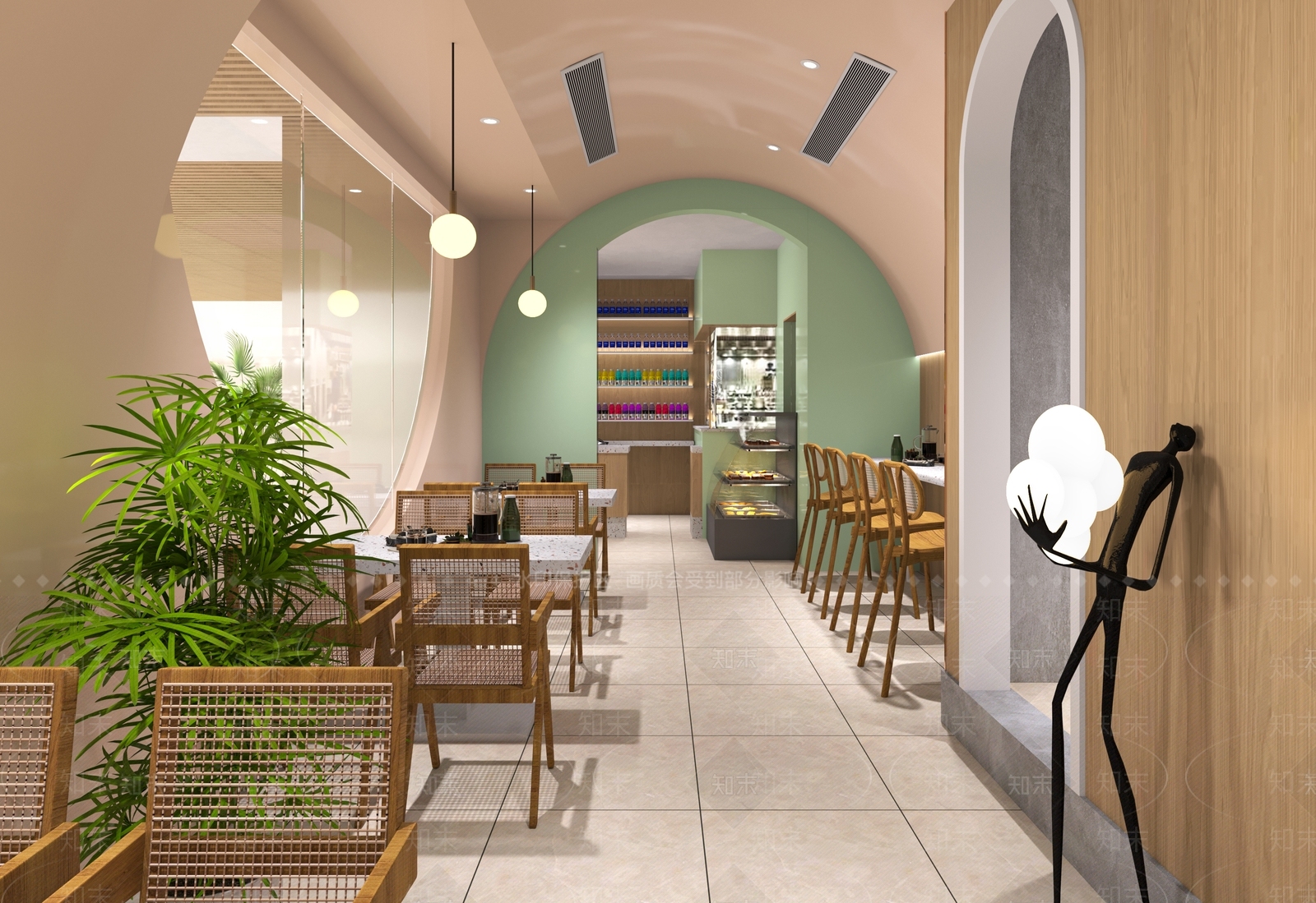 北欧奶茶店3D模型下载【ID:1107152436】