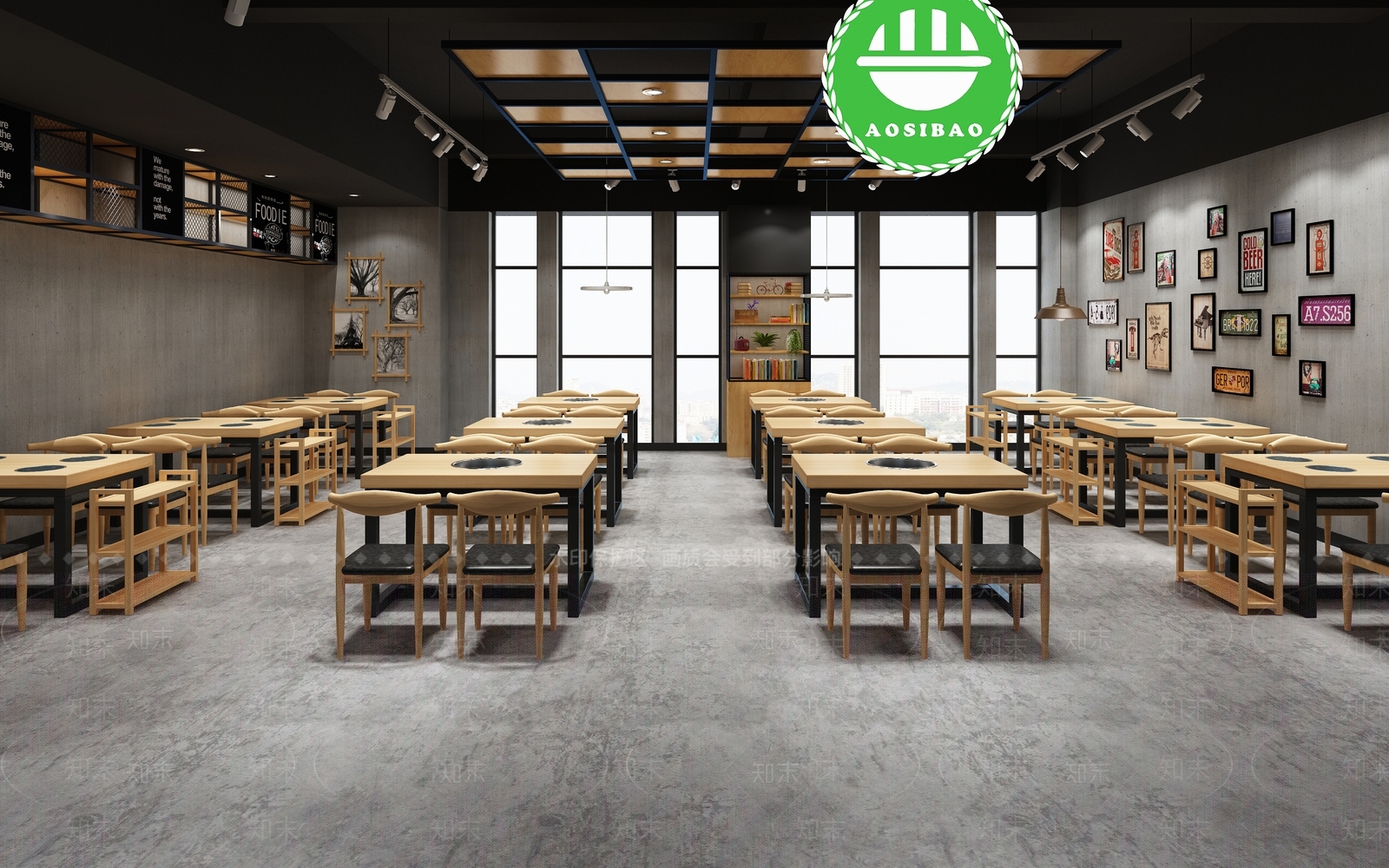 工业风火锅店3D模型下载【ID:1107154846】