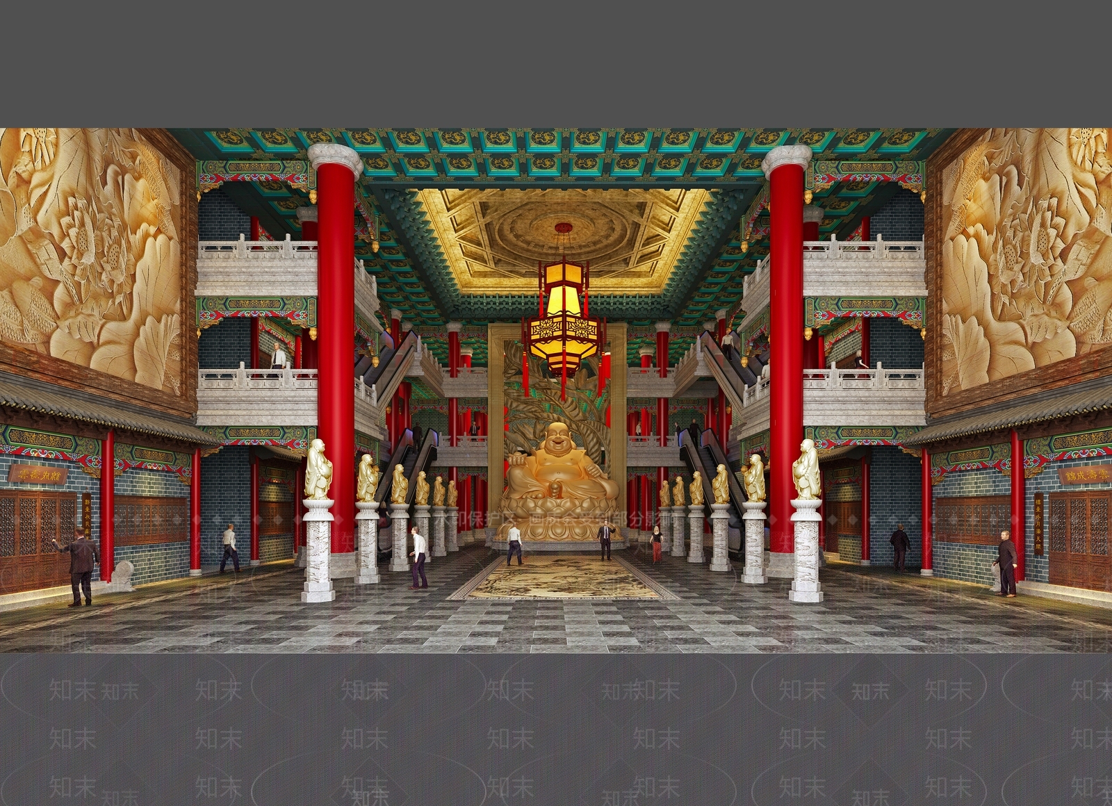 新中式寺庙3D模型下载【ID:1107188487】
