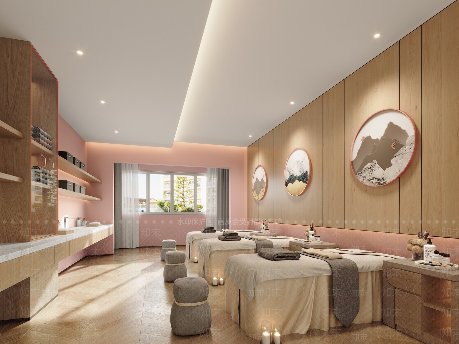 现代美容院SPA包间3D模型下载【ID:1107199902】