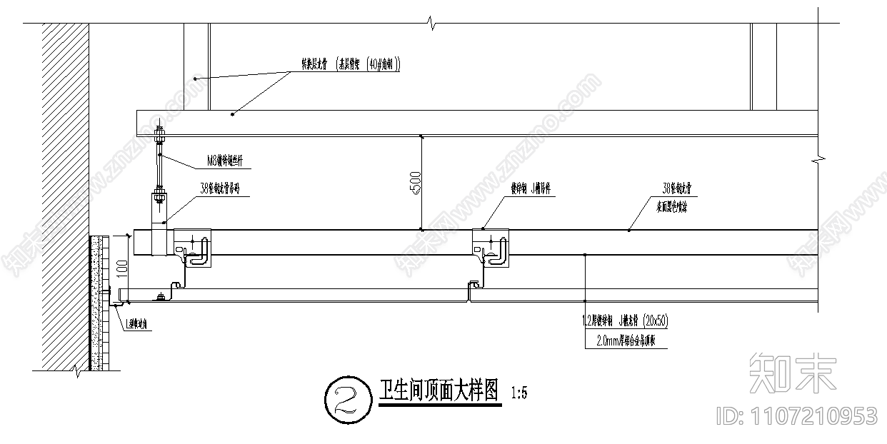 公共卫生间做法详图cad施工图下载【ID:1107210953】