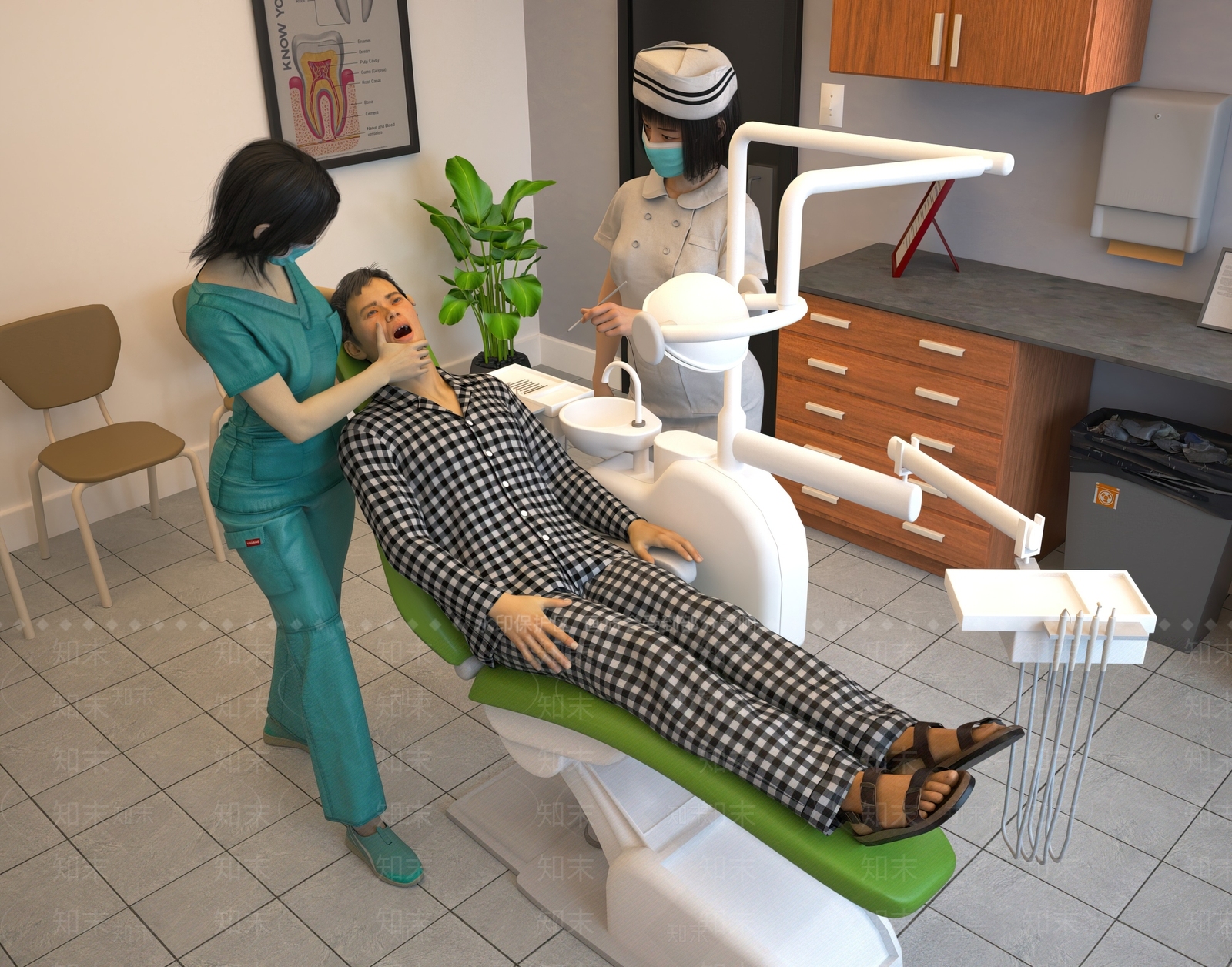 现代牙医3D模型下载【ID:1107210986】