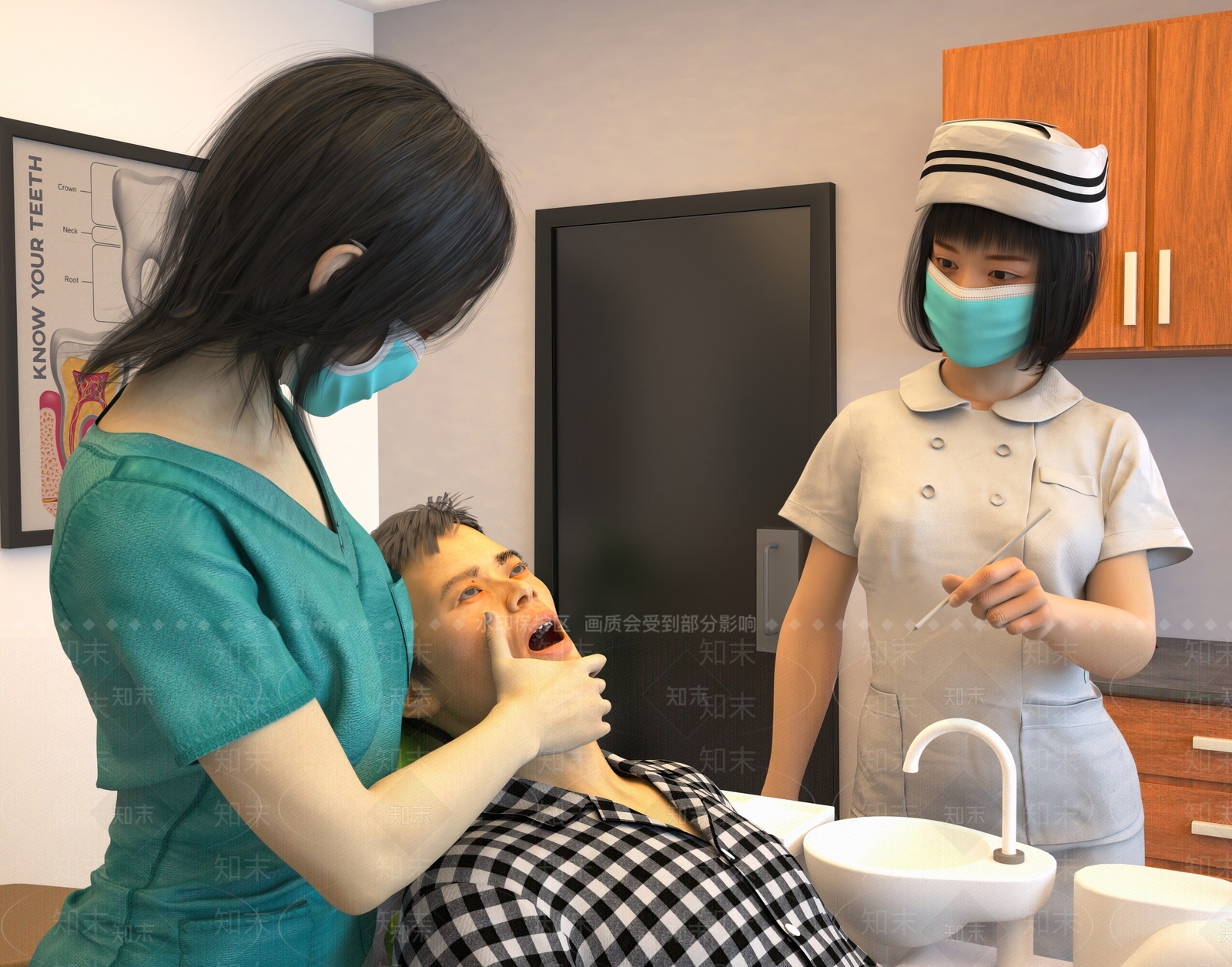 现代牙医3D模型下载【ID:1107210986】