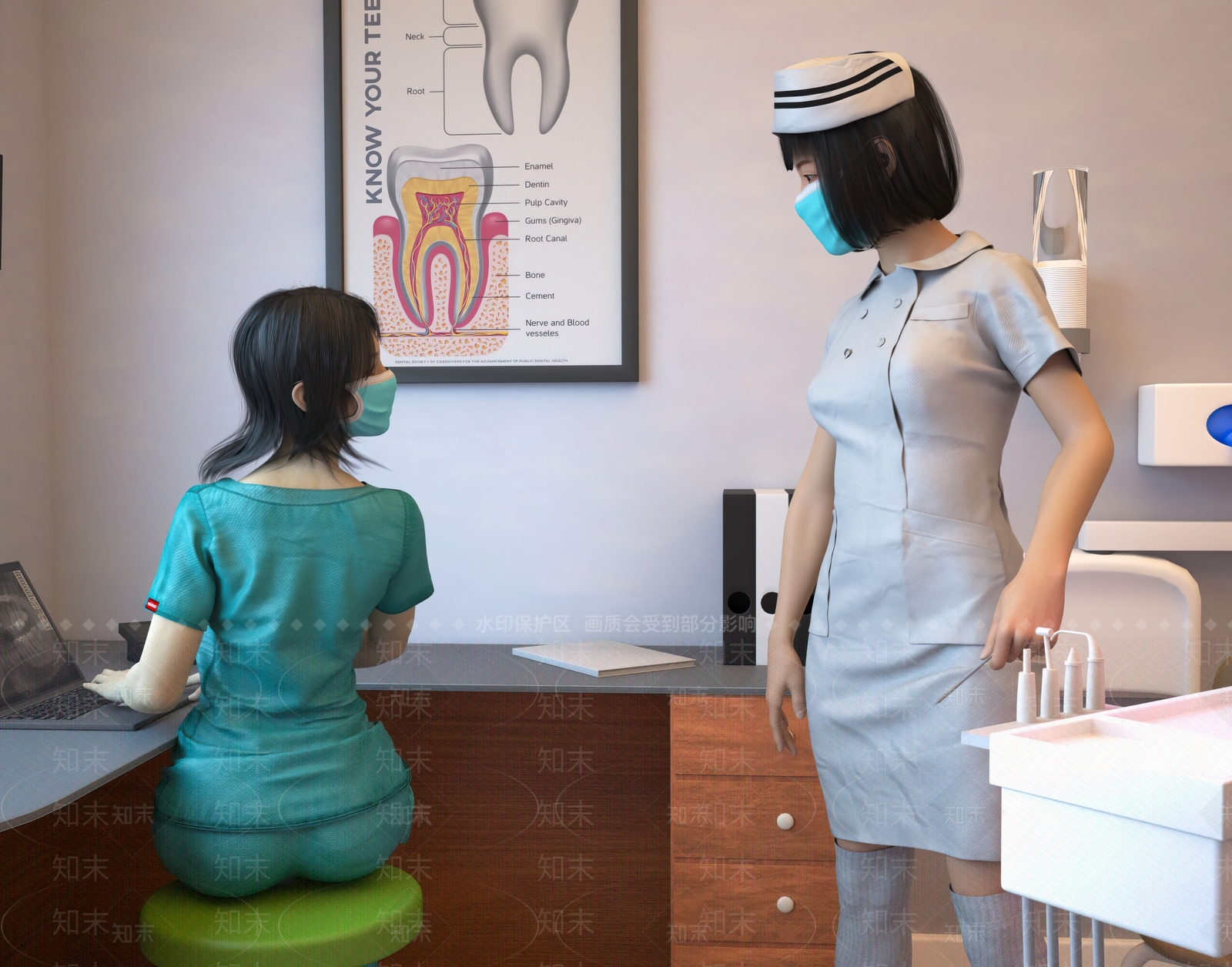 现代牙医3D模型下载【ID:1107212191】