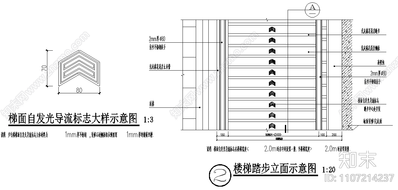 楼梯踏步大样图施工图下载【ID:1107214237】