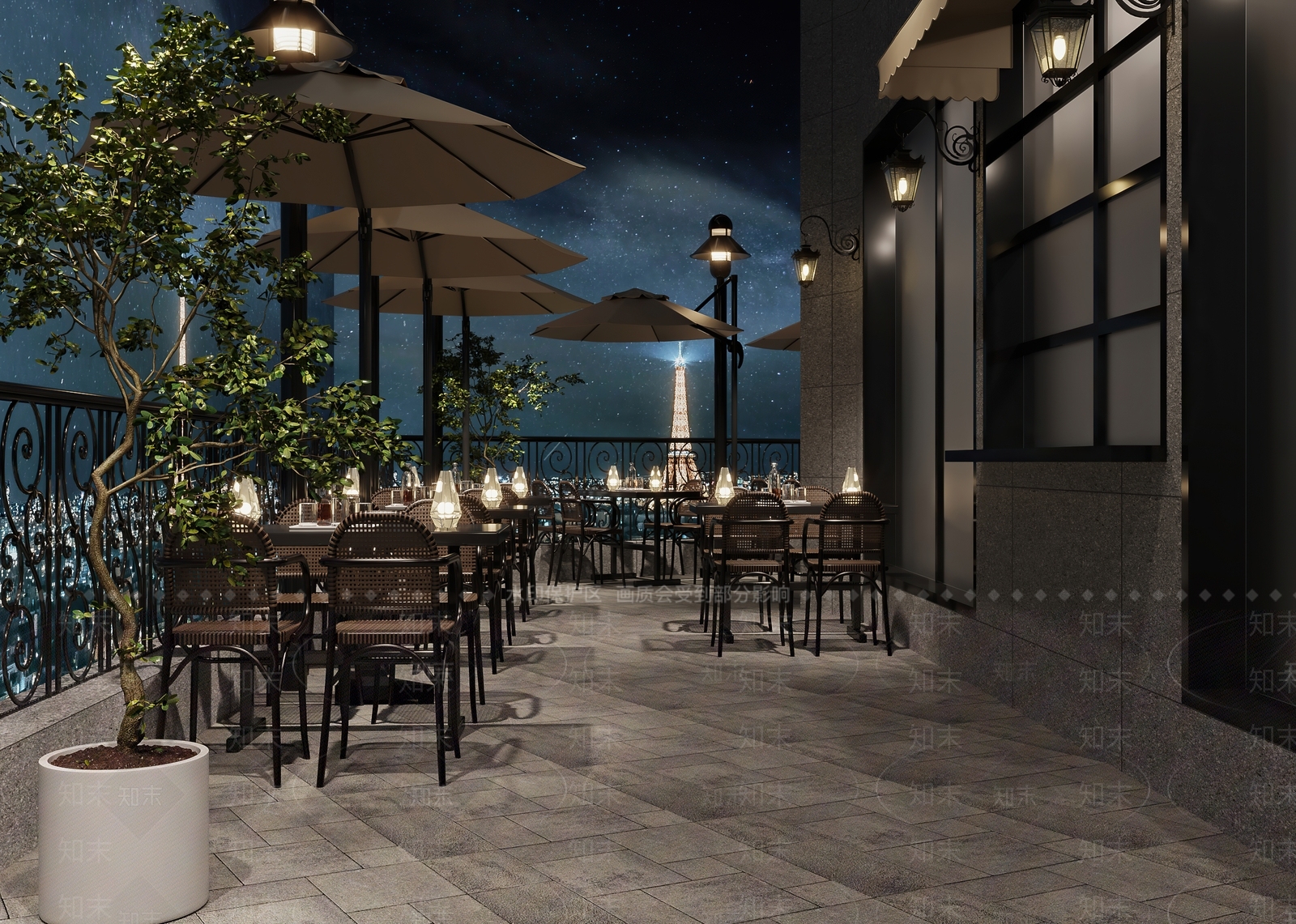 现代户外酒吧3D模型下载【ID:1107218776】