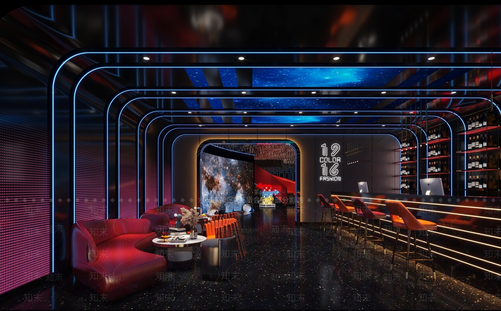 现代KTV前台3D模型下载【ID:1107218785】