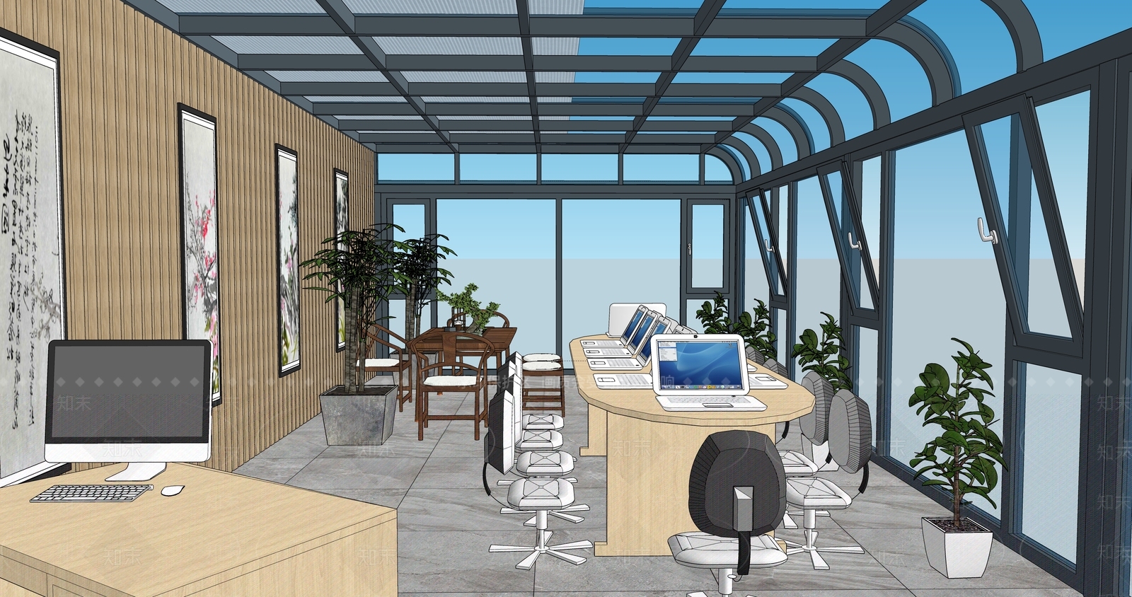 现代工作室SU模型下载【ID:1222190693】
