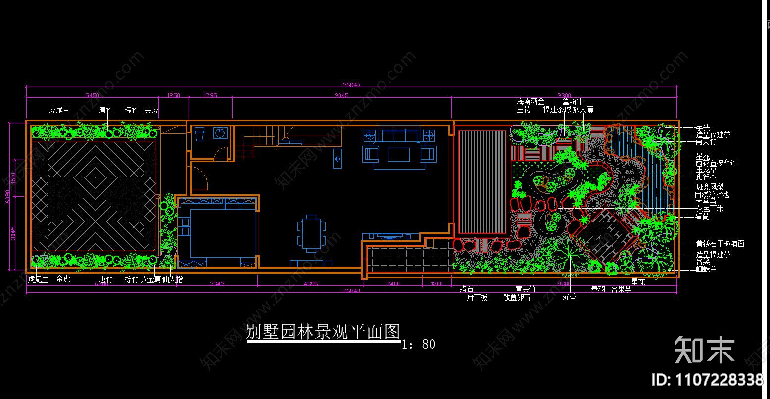 新中式cad施工图下载【ID:1107228338】