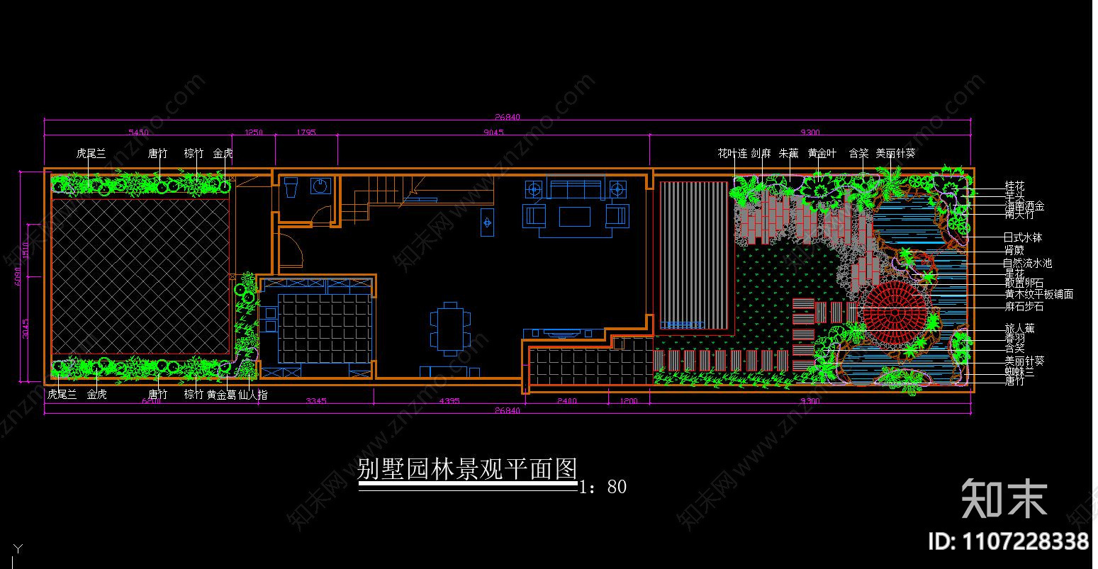 新中式cad施工图下载【ID:1107228338】