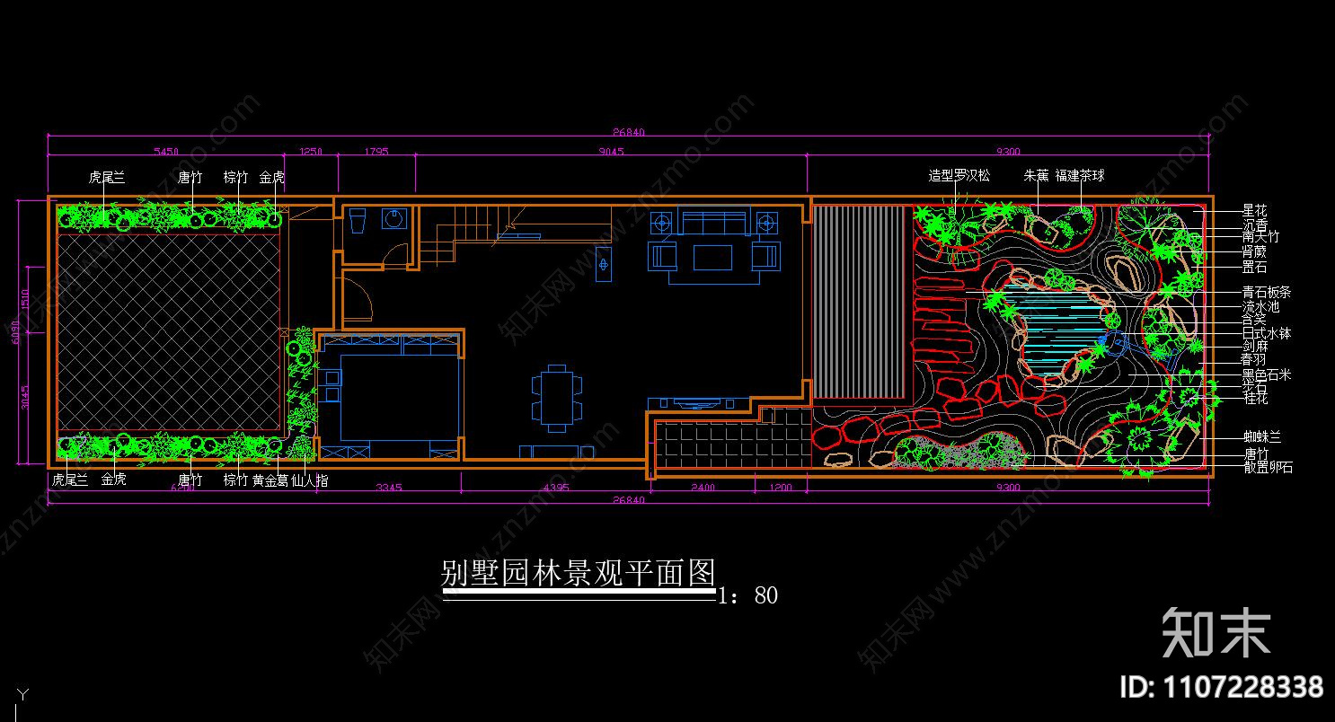 新中式cad施工图下载【ID:1107228338】