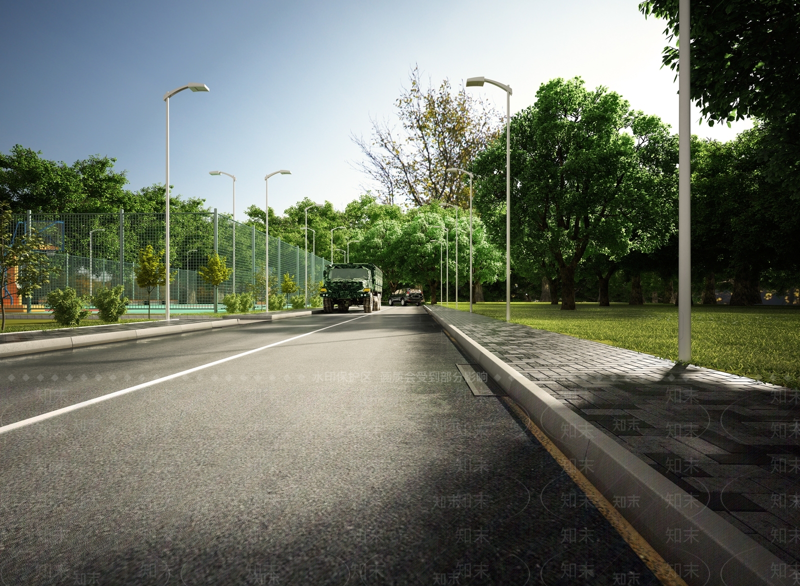 现代道路设施3D模型下载【ID:1107237665】