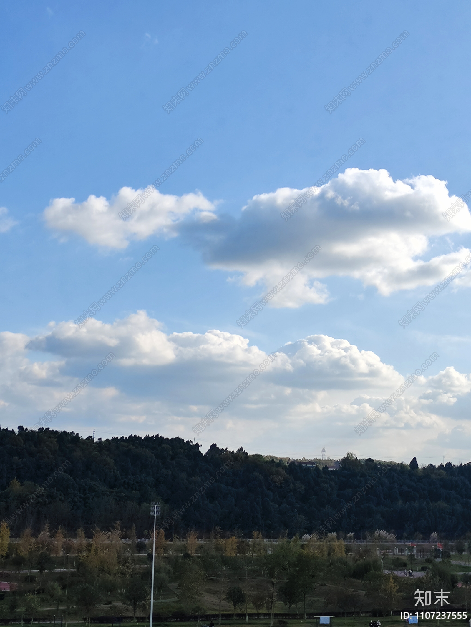 蓝天白云天空风景照贴图下载【ID:1107237555】