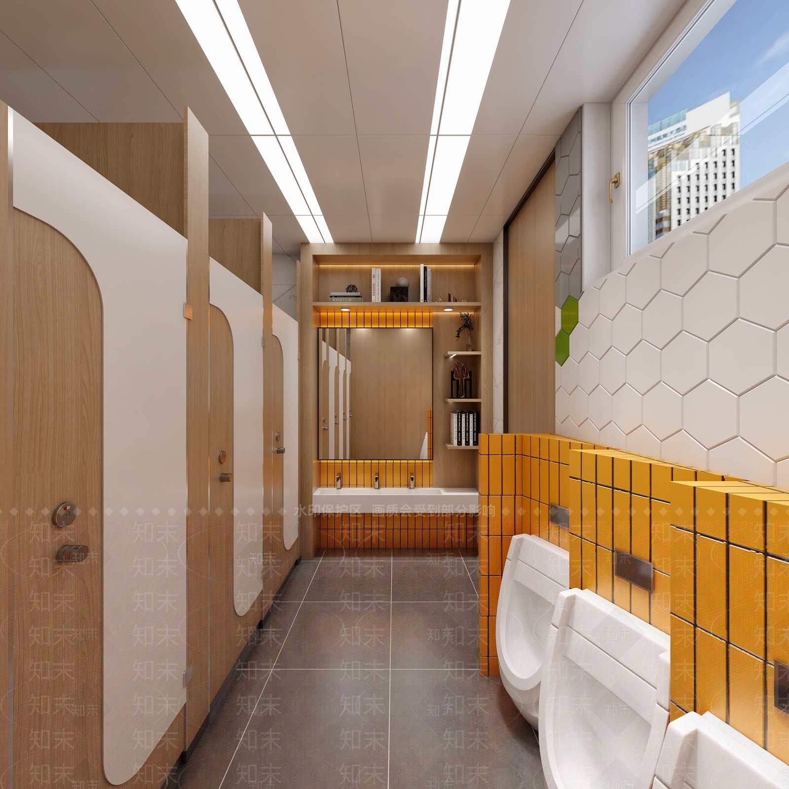 现代儿童公共卫生间3D模型下载【ID:1107239232】