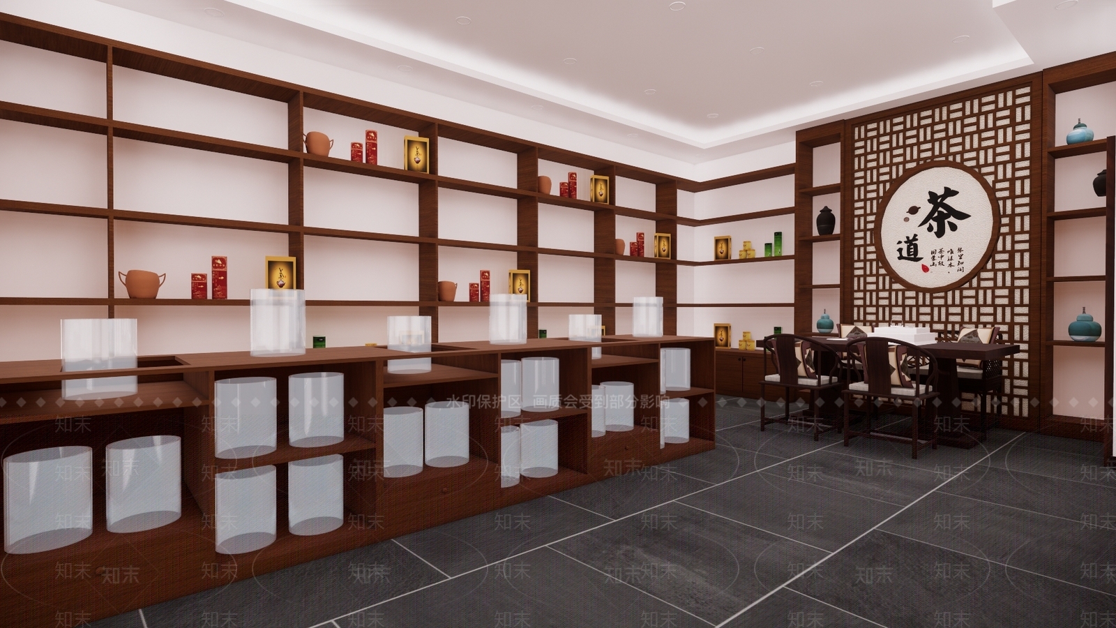 中式茶叶店SU模型下载【ID:1107239969】