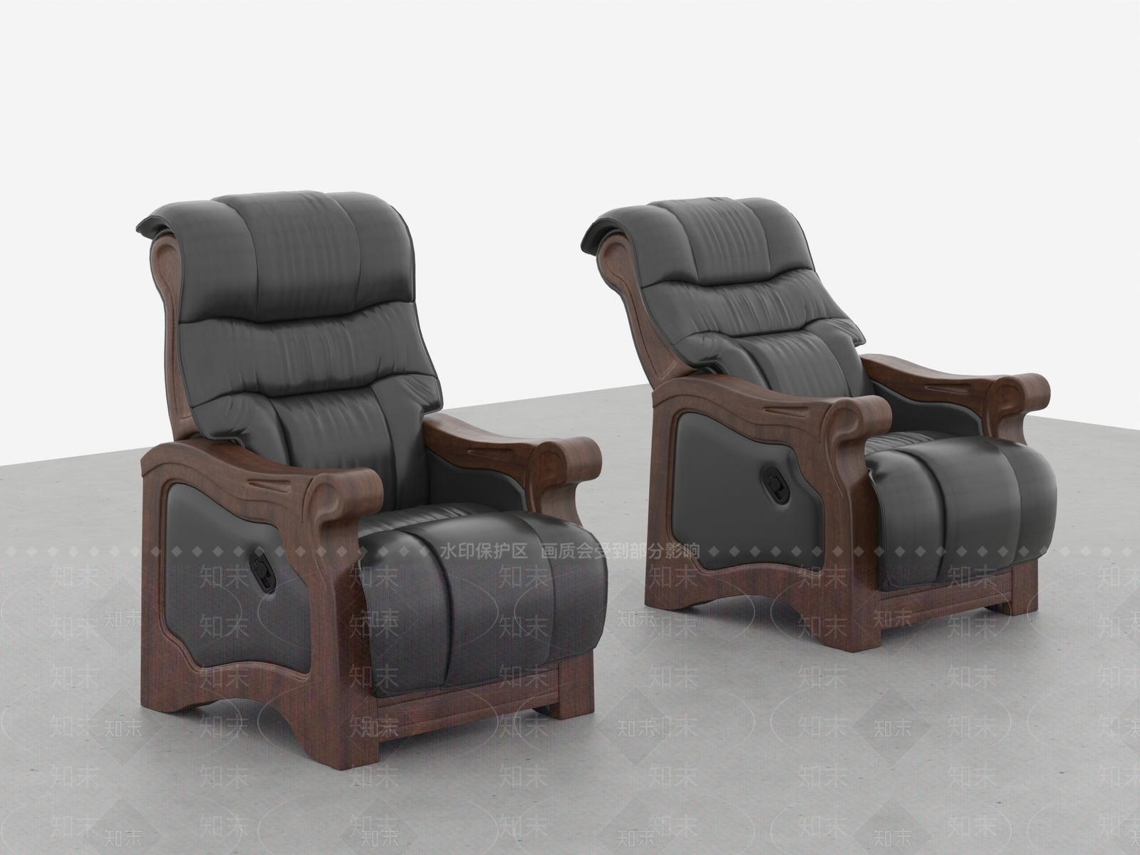 新中式办公椅3D模型下载【ID:1107242089】