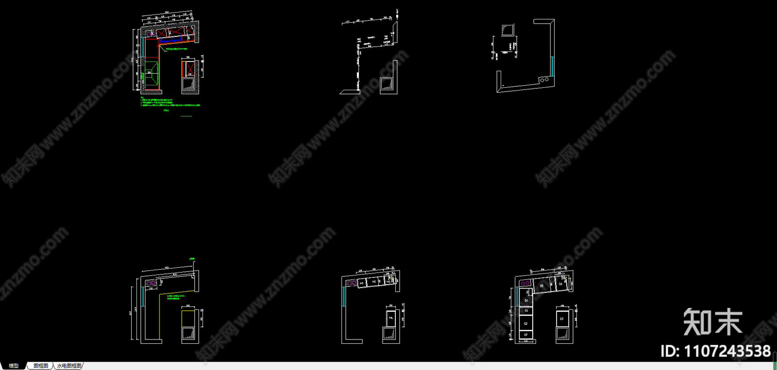 橱柜图纸施工图下载【ID:1107243538】